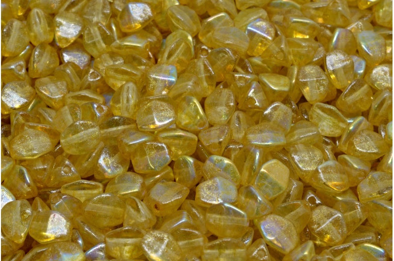 ピンチビーズ、クリスタルABライトイエロー(00030-28701-34302)、ガラス、チェコ共和国