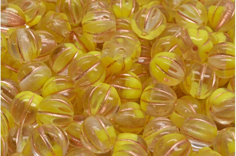 瓜形珠,86036 铜衬里 (86036-54307),玻璃,捷克共和国