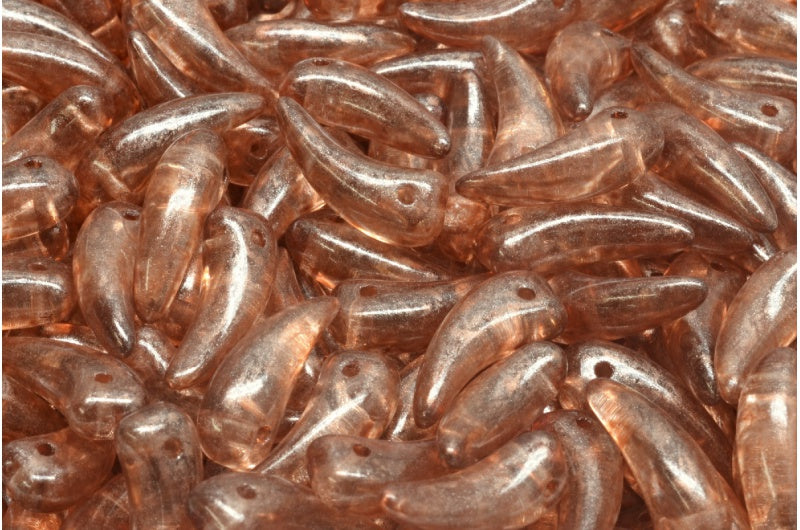 歯ビーズ、クリスタル銅スプラッシュ(00030-86750)、ガラス、チェコ共和国