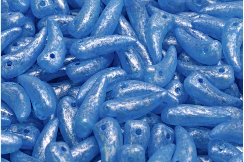 歯ビーズ、クリスタル 84308 シルバースプラッシュ (00030-84308-86700)、ガラス、チェコ共和国