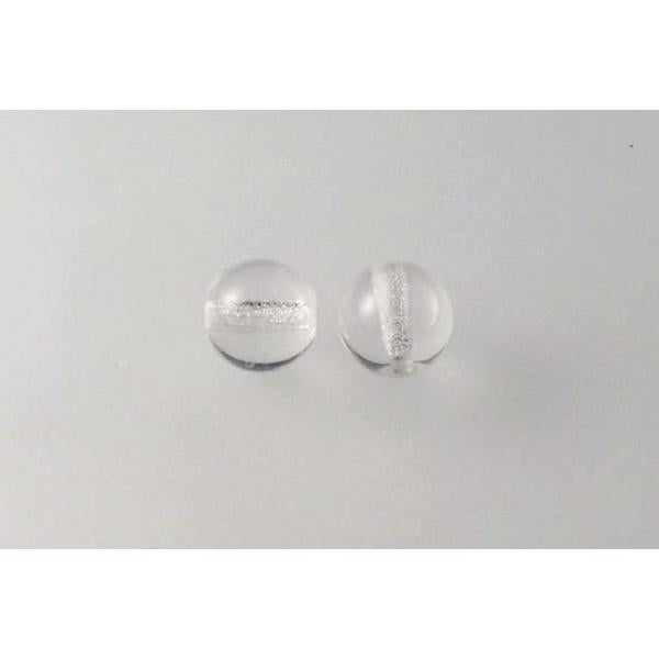 ラウンドドラックビーズ、クリスタル(00030)、ガラス、チェコ共和国