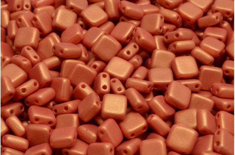 2 孔压制瓷砖珠,白色 241X8 (02010-241X8),玻璃,捷克共和国