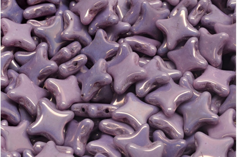 2穴フラットスタービーズ、ホワイトブロンズ(02010-14415)、ガラス、チェコ共和国