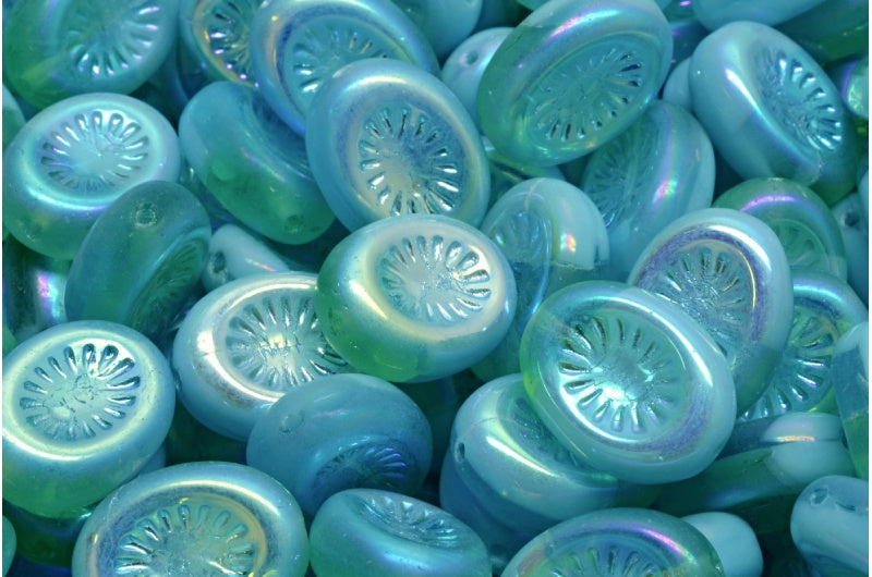 Kiwi Beads, 56660 Ab Full (2X Side) (56660-28703), Glass, Czech Republic