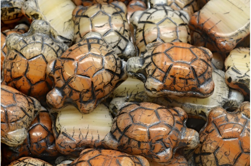 タートルビーズ、R1374 43815 (R1374-43815)、ガラス、チェコ共和国