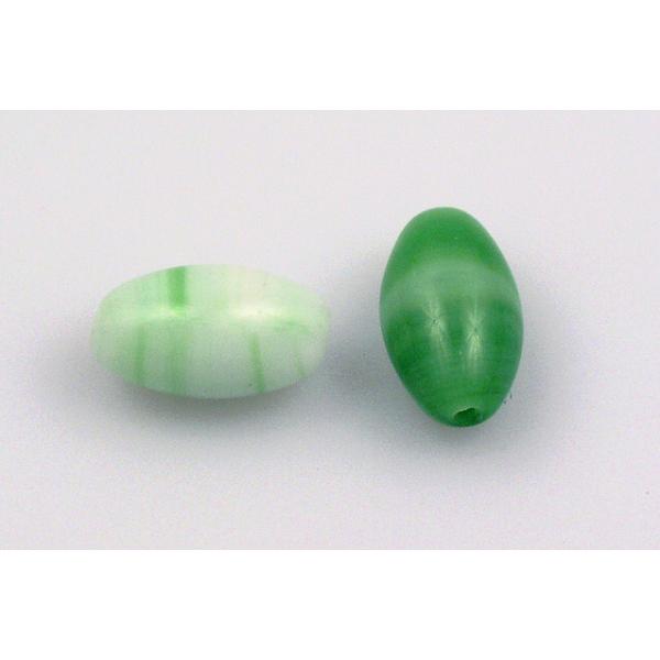 Olive Oval Beads, Mixed Colors (MIX), Glass, Czech Republic