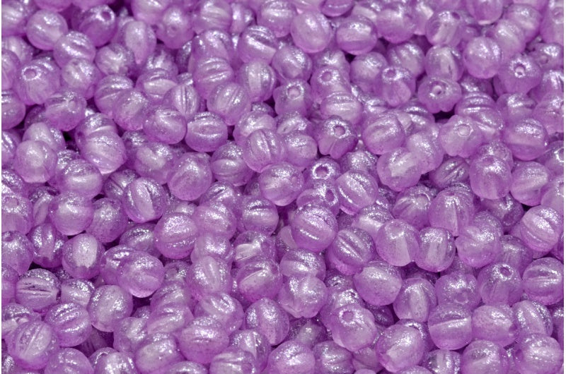 Melon Beads, Crystal 542004 (00030-542004), Glass, Czech Republic