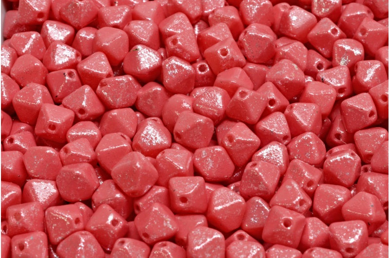 Bicone Beads, White 33504 M0031 (02010-33504-m0031), Glass, Czech Republic