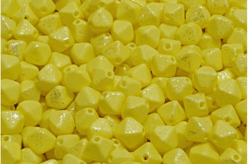 Bicone Beads, White 33007 M0031 (02010-33007-m0031), Glass, Czech Republic