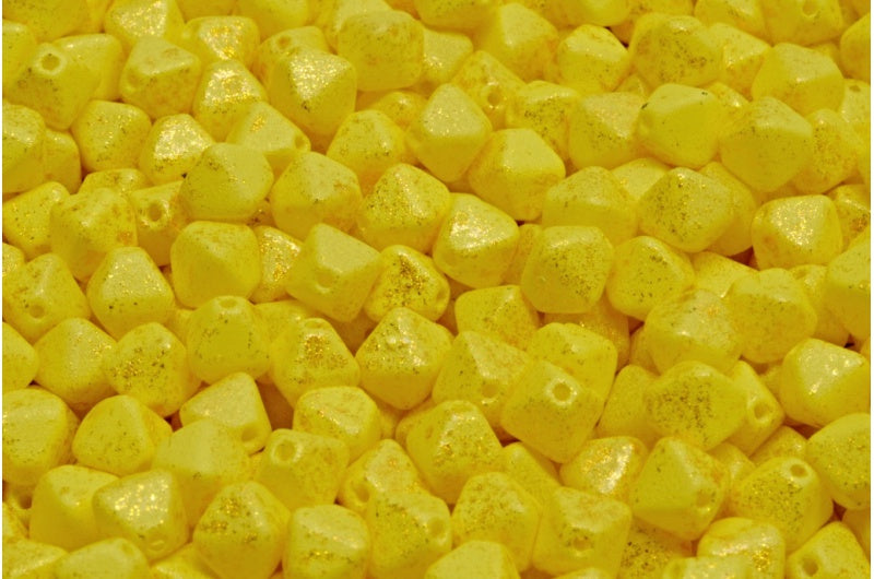 Bicone Beads, White 33007 M0035 (02010-33007-m0035), Glass, Czech Republic