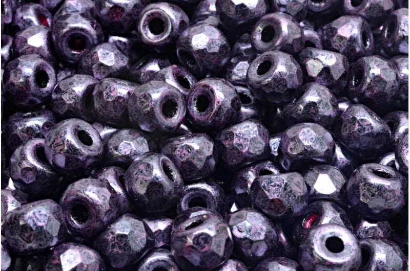 刻面小马贝果珠,黑色 57990 (23980-57990),玻璃,捷克共和国