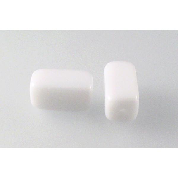 长方形珠子,粉笔白色(03000),玻璃,捷克共和国