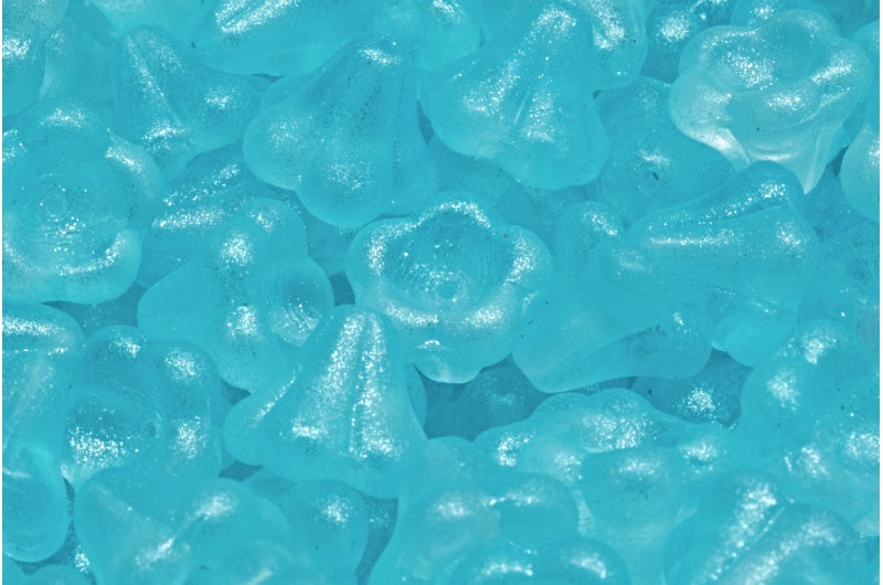 Bell Flower Beads, Crystal Blue (00030-542001), Glass, Czech Republic