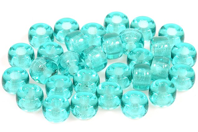 ポニービーズ、透明アクア(60110)、ガラス、チェコ共和国