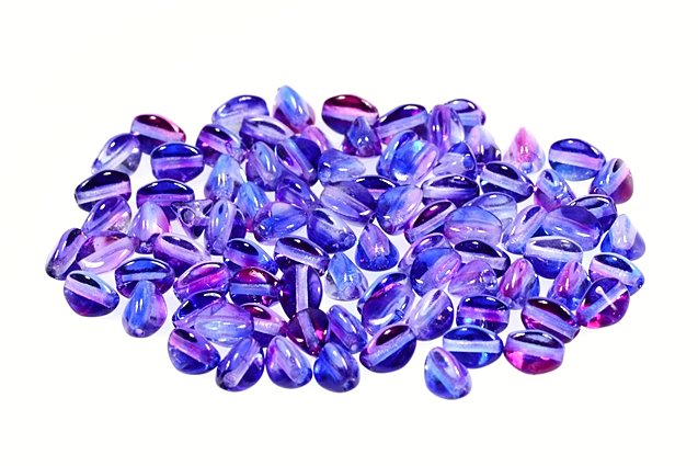 Pinch Beads, Crystal Purple Blue (00030-48686), Glass, Czech Republic