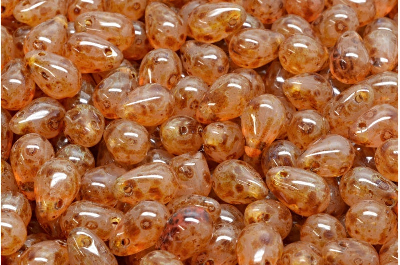 Drop Beads, R7742 Travertin (R7742-86800), Glass, Czech Republic