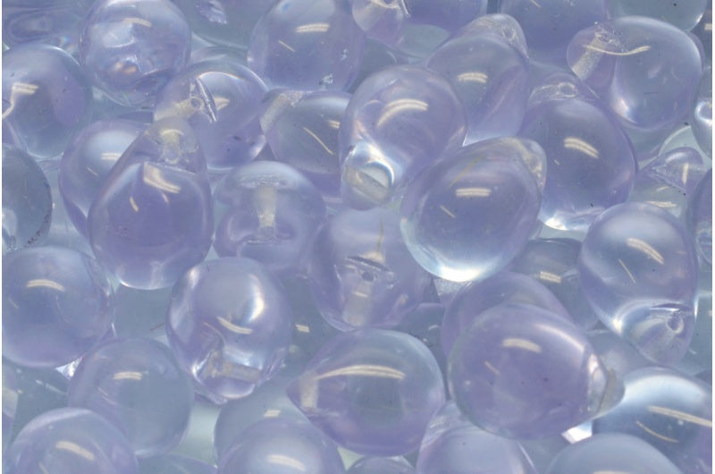 Teardrop Beads, Transparent Light Amethyst (20210), Glass, Czech Republic