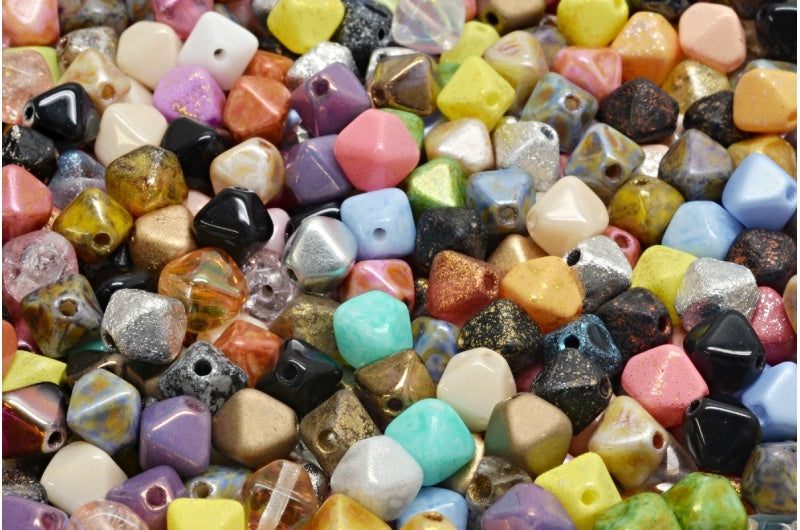 Bicone Beads, 1 Mixed Colors (00001-mix), Glass, Czech Republic