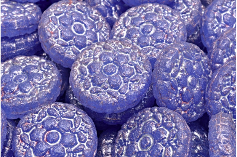 Spring Flower Round Beads, R0332 E4301 Light Pink (R0332-E4301-34304), Glass, Czech Republic