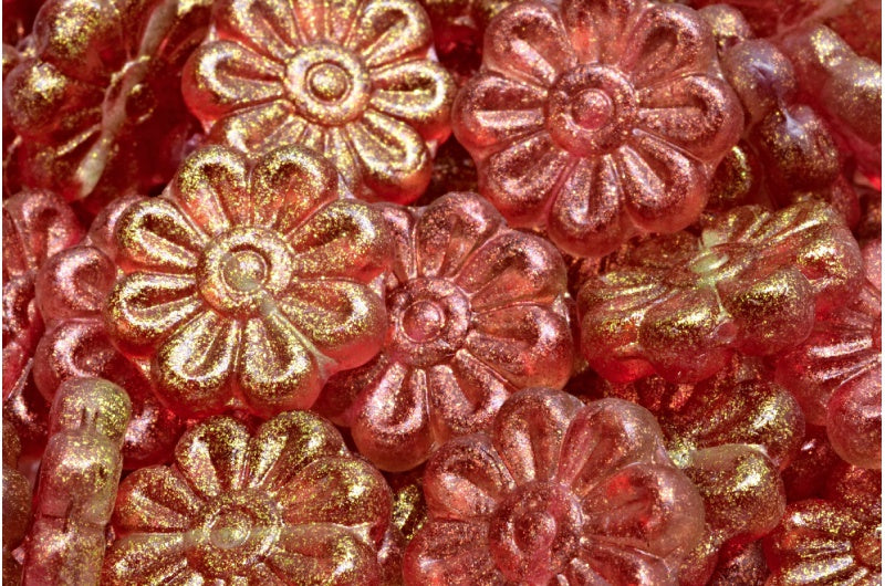 Daisy Flower Bead, Crystal 542015 (00030-542015), Glass, Czech Republic