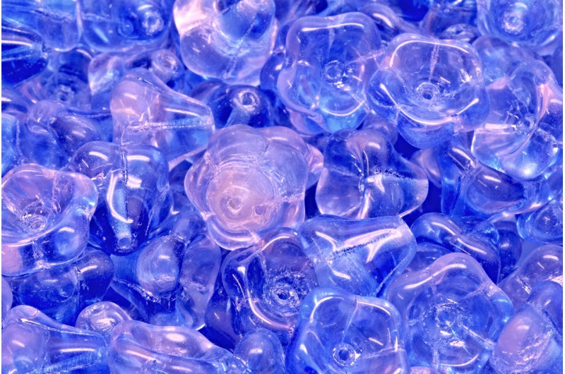 Bell Flower Beads, R7305 (R7305), Glass, Czech Republic