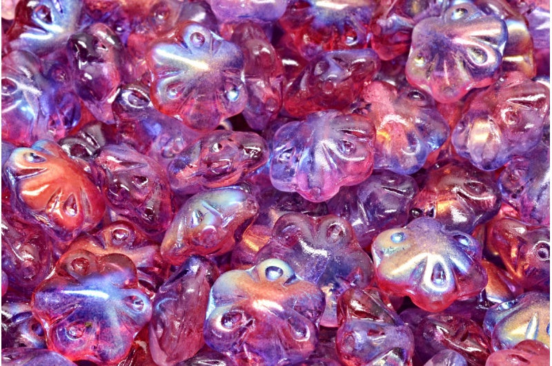 Folklore Flower Beads, Crystal Ab 48014 (00030-28701-48014), Glass, Czech Republic