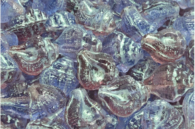 骨螺珠,透明浅紫晶透明蓝43801 (20030-30020-43801),玻璃,捷克共和国