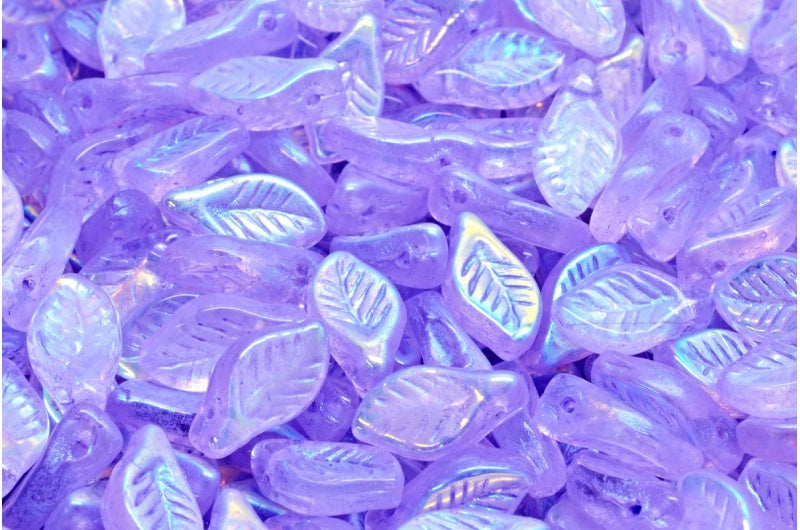 月桂叶珠,水晶AB蓝紫色内衬(00030-28701-43809),玻璃,捷克共和国