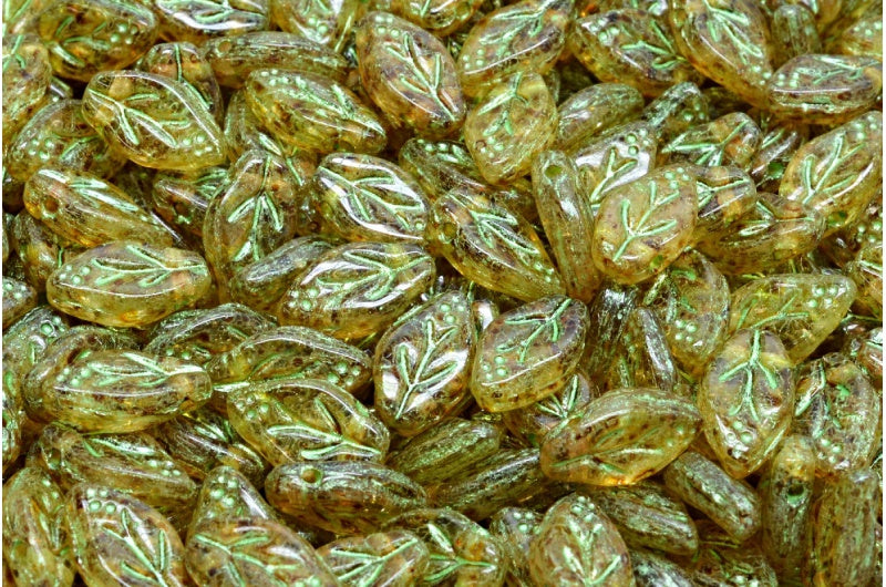 樱桃叶珠,水晶洞石绿 (00030-86800-43813),玻璃,捷克共和国