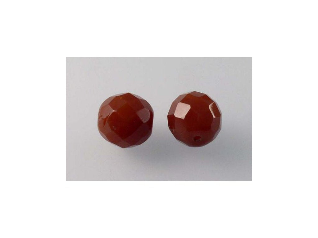 アウトレット 250g ラウンドファセットファイアポリッシュビーズ、12010 (12010)、ガラス、チェコ共和国