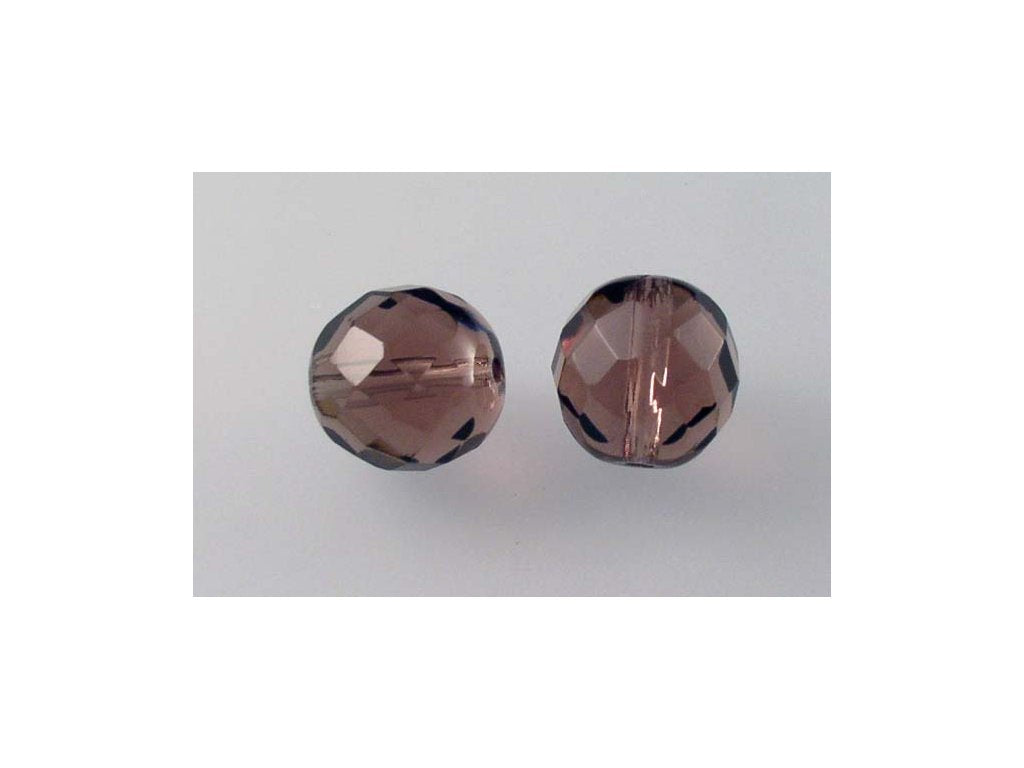 OUTLET 250g Round Faceted Fire Polished Beads, Transparent Light Amethyst A0 P (20030-A0-P), Glass, Czech Republic