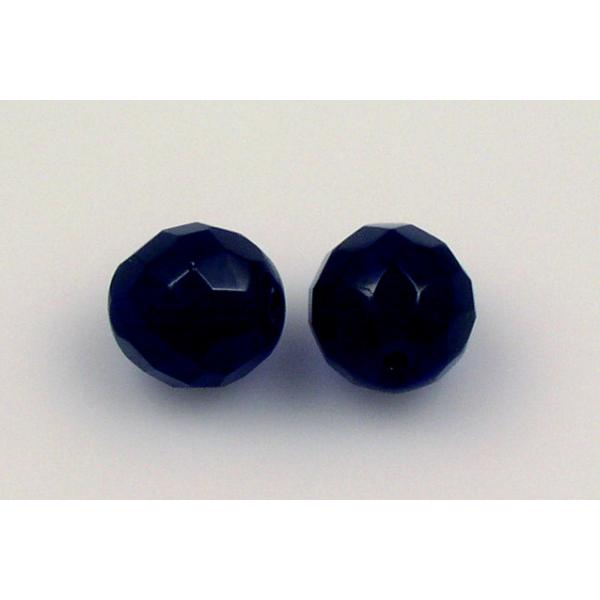 Fire Polished Faceted Beads Round 12 mm, Transparent Blue (30090), Bohemia Crystal Glass, Czechia 15119001