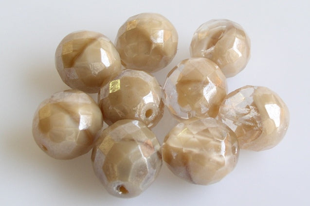 Fire Polished Faceted Beads Round, 16000 Hematite (16000-14400), Bohemia Crystal Glass, Czech Republic