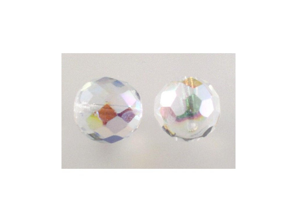 OUTLET 10 grams Faceted Round Fire Polished Beads, 16 x 16 mm, Crystal Ab (00030-28701), Glass, Czech Republic