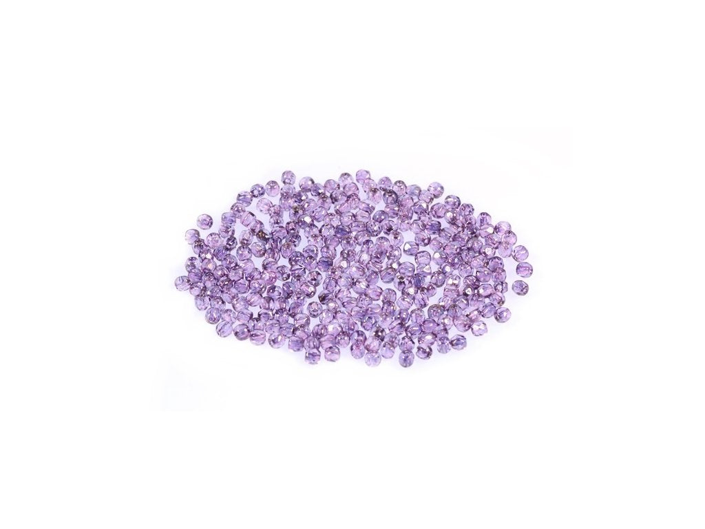 OUTLET 250g Round Faceted Fire Polished Beads, Crystal Luster Copper Full Coated (00030-14435), Glass, Czech Republic