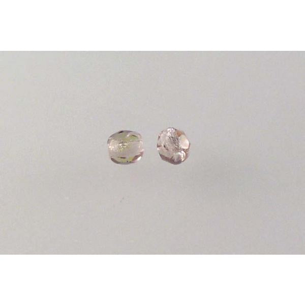 圆形火抛光刻面珠,透明浅紫水晶 Ab (20020-28701),波西米亚水晶玻璃,捷克共和国