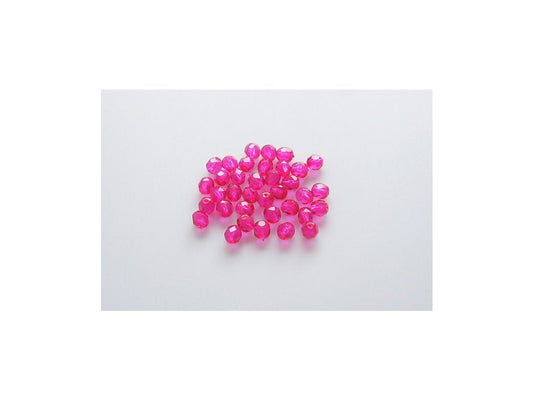 出口 10 克刻面圆形火抛光珠,6 x 6 毫米,水晶 45476 (00030-45476),玻璃,捷克共和国