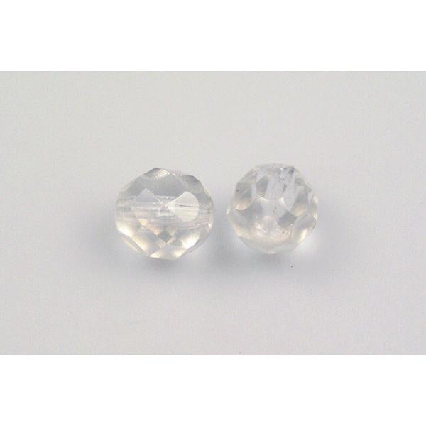 圆形火抛光多面珠,水晶 56591 (00030-56591),波西米亚水晶玻璃,捷克共和国