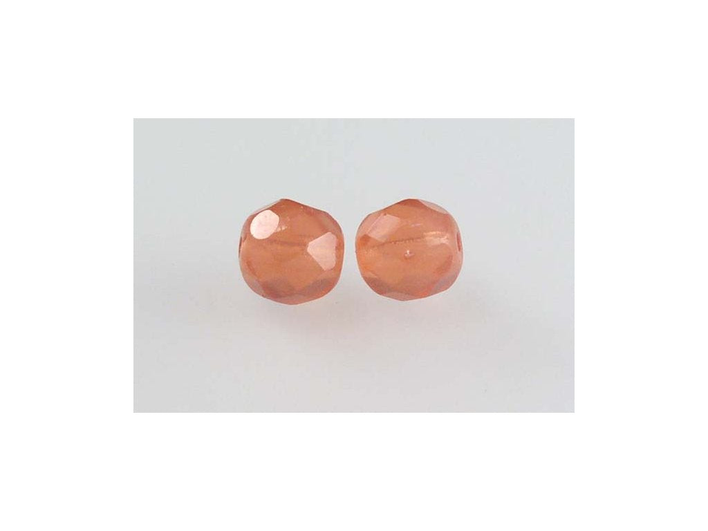 OUTLET 250g Round Faceted Fire Polished Beads, Opal Pink A (71010-A), Glass, Czech Republic