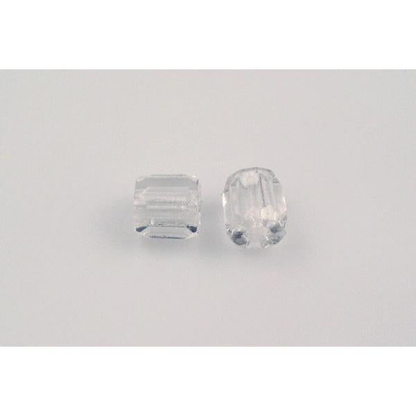 Fire Polished Faceted Beads Pony Bagel, Crystal (00030), Glass, Czech Republic