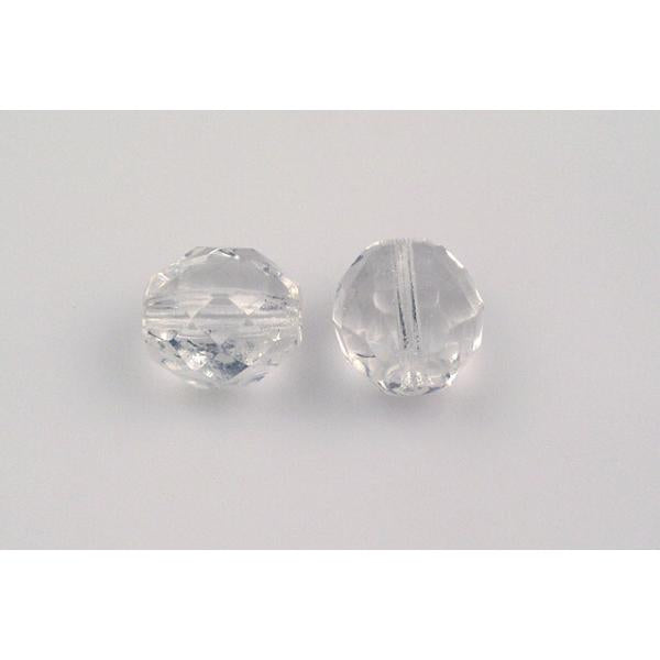 Faceted Beads, Crystal (00030), Glass, Czech Republic