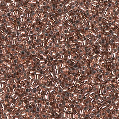 MIYUKI Delica Rocailles Seed Beads, Copper Lined Crystal (DB0037), Glass, Japan