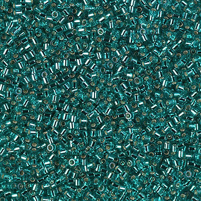 MIYUKI Delica Rocailles Seed Beads, Silver Lined Carribean Teal (DBS1208), Glass, Japan