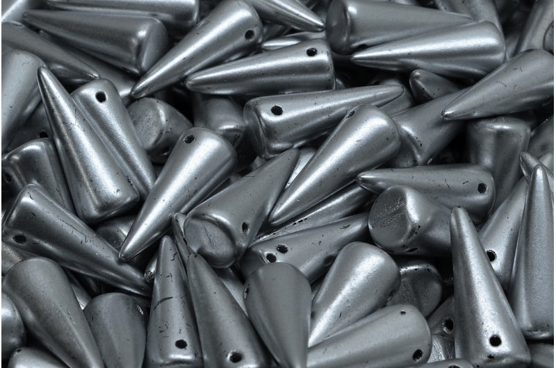Spike Beads, Crystal Silver Matte (00030-01700), Glass, Czech Republic