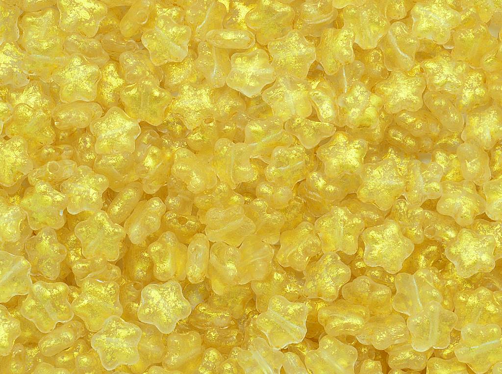 Flat Star Beads, Crystal Etched 56902 (00030-LEPT-56902), Glass, Czech Republic