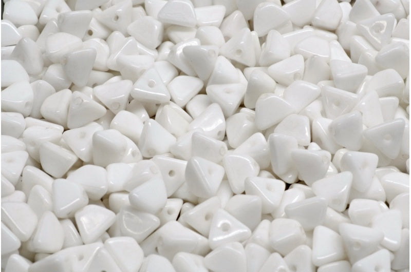 Half Pinch Beads, White (02010), Glass, Czech Republic