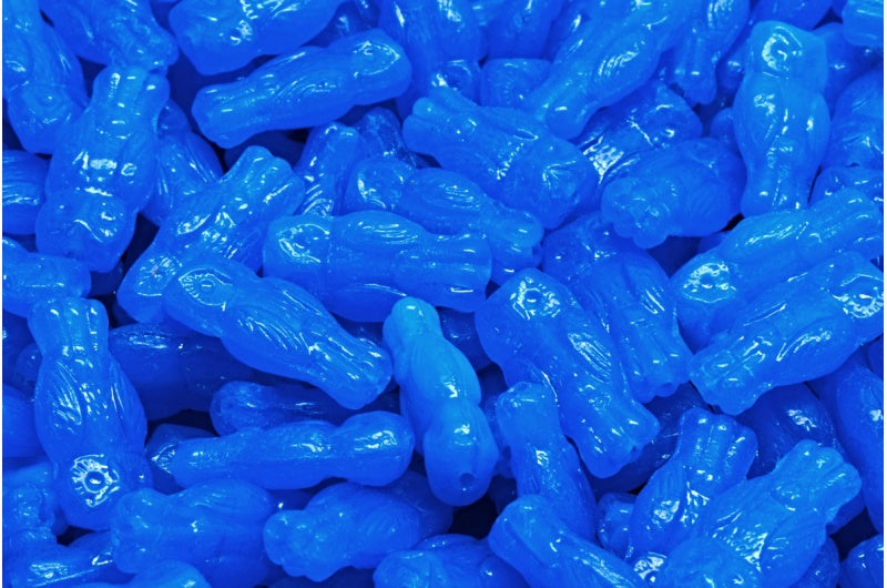 Owl Beads, Blue (62010), Glass, Czech Republic