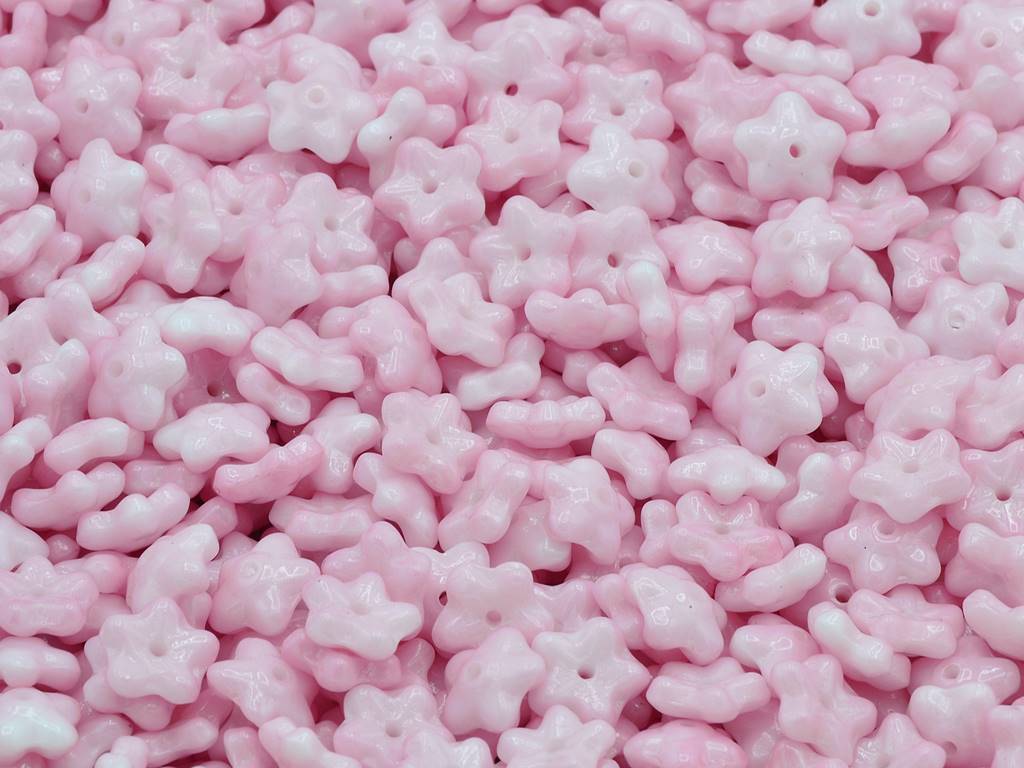 押しビーズフラワー、チョークホワイト 45033 (03000-45033)、ガラス、チェコ共和国