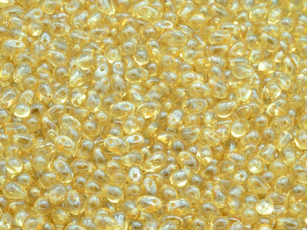 ドロップビーズ、クリスタルラスターブラウンフルコーティング(00030-14413)、ガラス、チェコ共和国