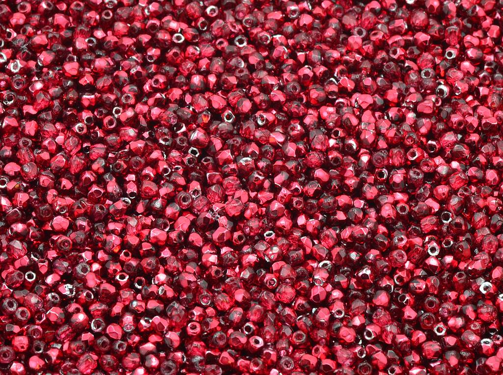 Faceted Round Fire Polished Beads, Crystal 67958 (00030-67958), Glass, Czech Republic